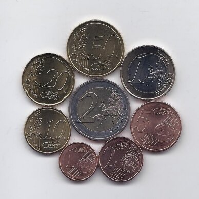 MALTA 2008 - 2020 m. pilnas euro monetų rinkinys 1