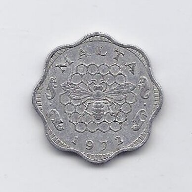MALTA 3 MILS 1972 KM # 6 VF 1