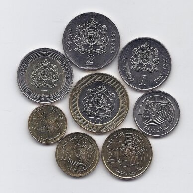 MAROKAS 2002 m. 8 monetų rinkinys
