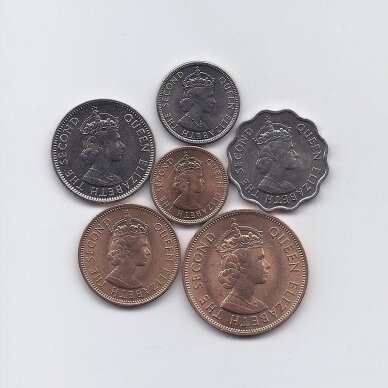 MAURICIJUS 1975 - 1978 m. 6 monetų rinkinys 1