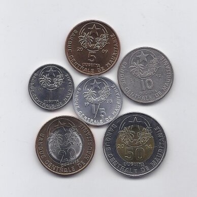 MAURITANIA 1973 - 2014 6 coins set MAURITANIA 1973 - 2014 6 coins set