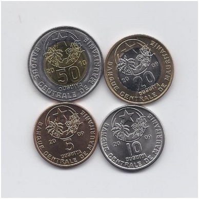 MAURITANIJA 2009 - 2010 m. 4 monetų rinkinukas