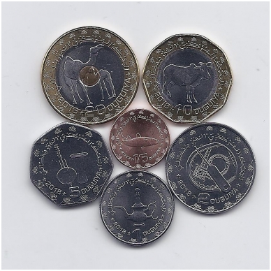 MAURITANIA 2017 - 2018 6 coins set
