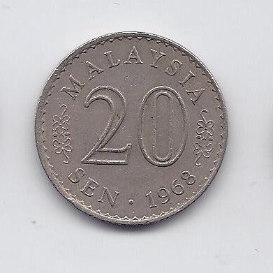 MALAIZIJA 20 SEN 1968 KM # 4 VF