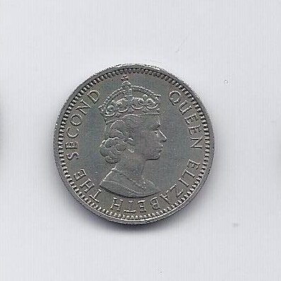 MALAYA AND BRITISH BORNEO 10 CENTS 1960 KM # 2 VF 1