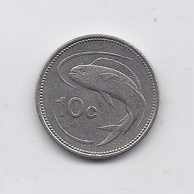MALTA 10 CENTS 1986 KM # 76 VF