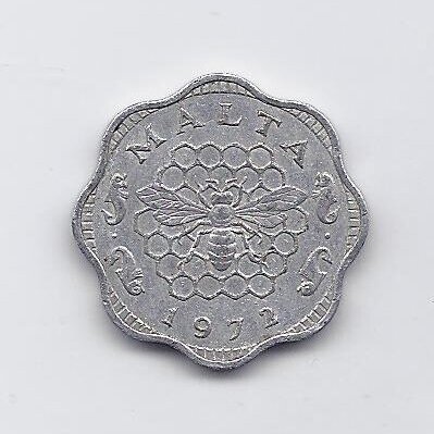 MALTA 3 MILS 1972 KM # 6 VF 1