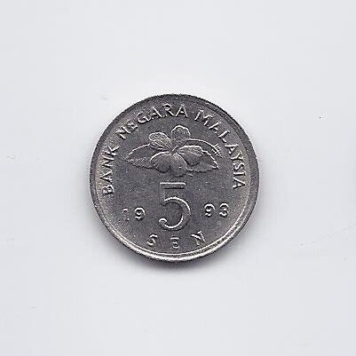 MALAYSIA 5 SEN 1993 KM # 50 XF