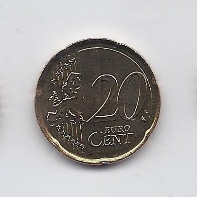 MALTA 20 EURO CENT 2008 KM # 129 UNC 1