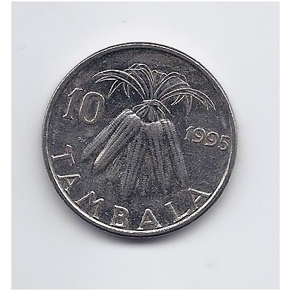 MALAWI 10 TAMBALA 1995 KM # 27 XF Corn cobs