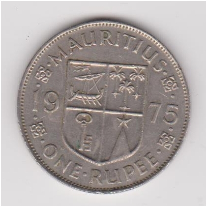 MAURICIJUS 1 RUPEE 1975 KM # 35 VF