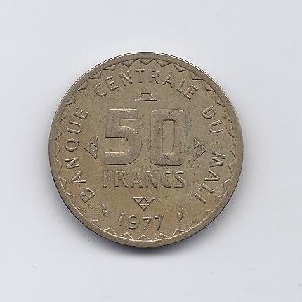 MALIS 50 FRANCS 1977 KM # 9 VF