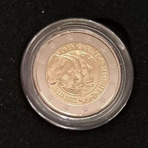 MALTA 2 EURO 2022 BU UNITED NATIONS ( IN A COINBOX ) 1