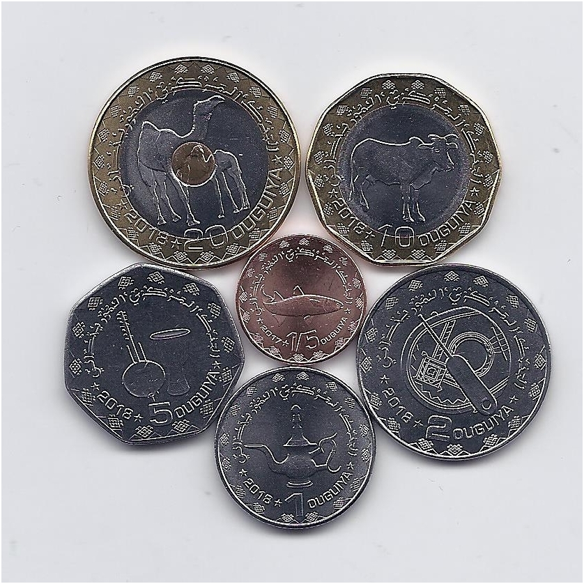 MAURITANIA 2017 - 2018 6 coins set