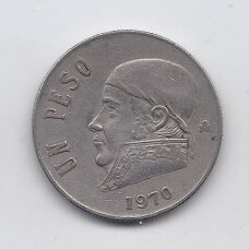 MEKSIKA 1 PESO 1970 KM # 460 VF MEKSIKA 1 PESO 1970 KM # 460 VF