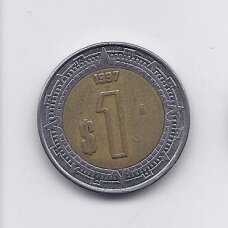 MEXICO 1 PESO 1997 KM # 603 VF