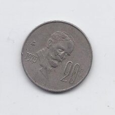 MEXICO 20 CENTAVOS 1975 KM # 442 VF