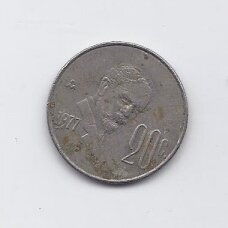 MEXICO 20 CENTAVOS 1977 KM # 442 VF