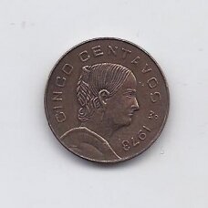 MEXICO 5 CENTAVOS 1973 KM # 427 VF MEXICO 5 CENTAVOS 1973 KM # 427 VF