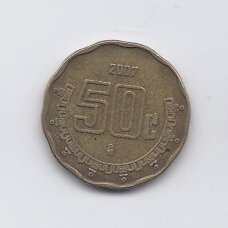 MEKSIKA 50 CENTAVOS 2007 KM # 549 VF MEKSIKA 50 CENTAVOS 2007 KM # 549 VF
