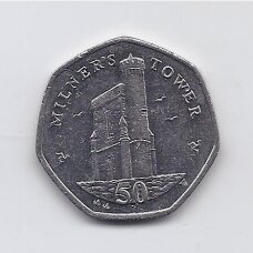 MENO SALA 50 PENCE 2015 KM # 1258 VF MENO SALA 50 PENCE 2015 KM # 1258 VF