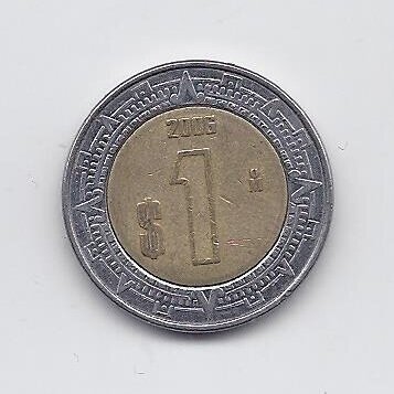 MEKSIKA 1 PESO 2006 KM # 603 VF