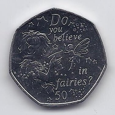 ISLE OF MAN 50 PENCE 2020 KM # new AU/UNC Peter Pan - Tinker Bell - Peter Pan and Tinker Bell