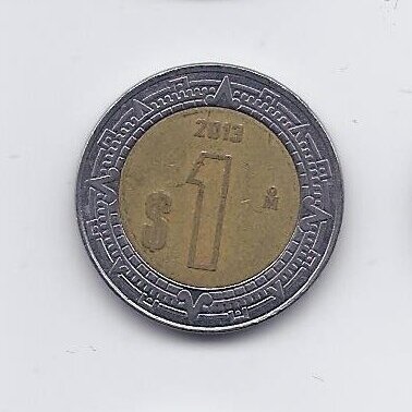 MEXICO 1 PESO 2013 KM # 603 VF