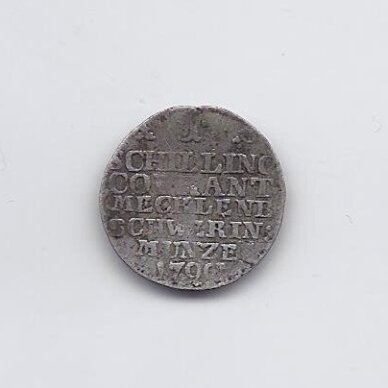 MECKLENBURG - SCHWERIN 1 SCHILLING 1799 KM # 220 F