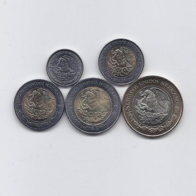 MEKSIKA 2017 m. 5 monetų rinkinys 1