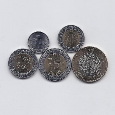 MEXICO 2017 5 coins set