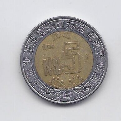 MEXICO 5 PESOS 1994 KM # 552 VF