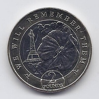 MENO SALA 2 POUNDS 2021 KM # new UNC Karo memorialas