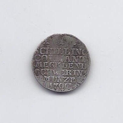MECKLENBURG - SCHWERIN 1 SCHILLING 1799 KM # 220 F
