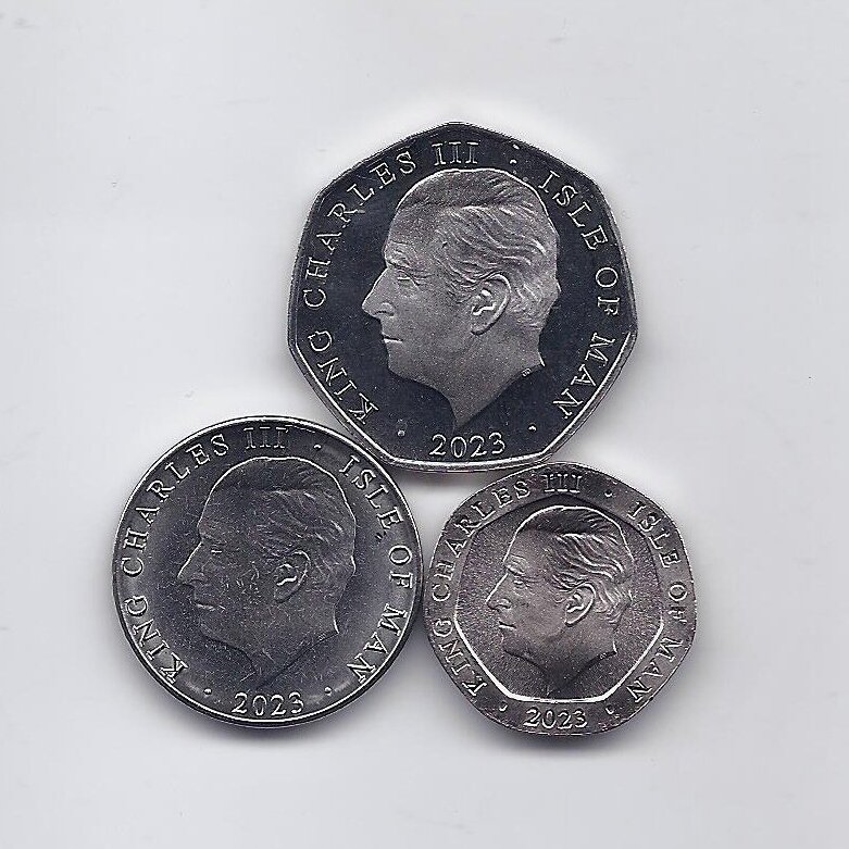 ISLE OF MAN 2023 3 coins set 1