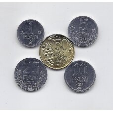 MOLDOVA 2008 - 2013 m. 5 monetų rinkinys