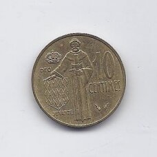 MONACO 10 CENTIMES 1979 KM # 142 VF/XF MONACO 10 CENTIMES 1979 KM # 142 VF/XF