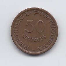 MOZAMBIKAS 50 CENTAVOS 1957 KM # 81 VF