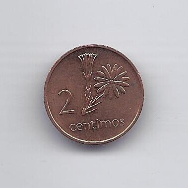 MOZAMBIQUE 2 CENTIMOS 1975 KM # 91 AU