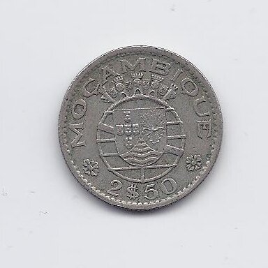 MOZAMBIKAS 2.5 ESCUDOS 1953 KM # 78 VF