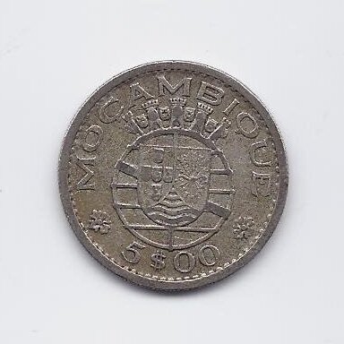MOZAMBIQUE 5 ESCUDOS 1960 KM # 84 VF