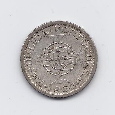 MOZAMBIQUE 5 ESCUDOS 1960 KM # 84 VF 1