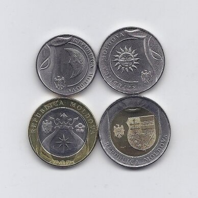 MOLDOVA 2018 - 2022 m. 4 monetų rinkinys 1