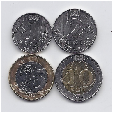 MOLDOVA 2018 m. 4 COINS SET