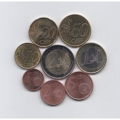MONAKAS 2001 m. pilnas euro monetų rinkinys 1