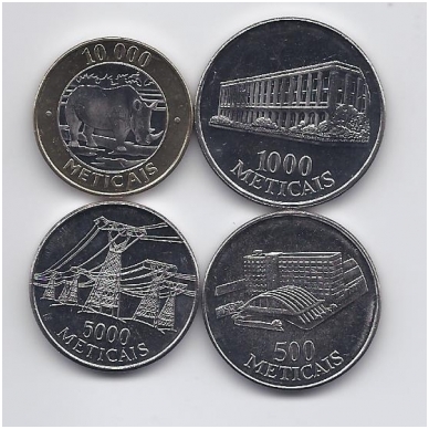 MOZAMBIKAS 1994 - 2003 m. 4 monetų rinkinys