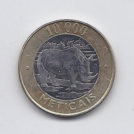 MOZAMBIQUE 10 000 METICAIS 2003 KM # 131 VF
