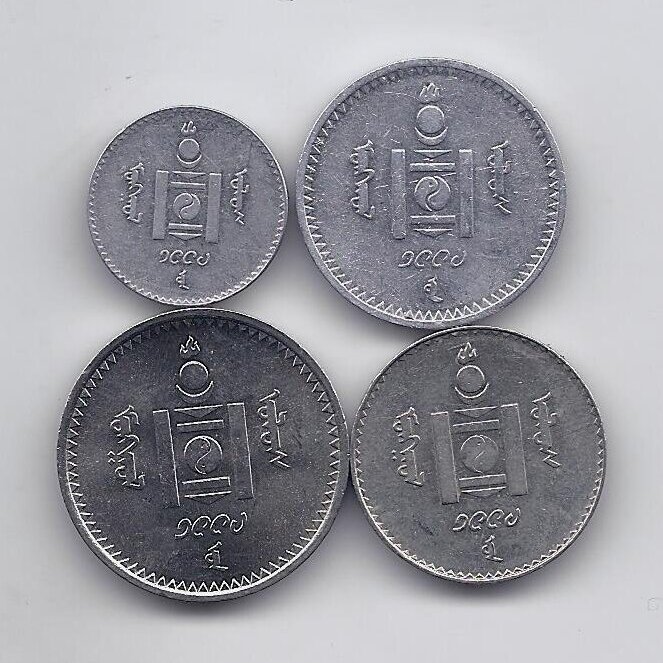MONGOLIA 1994 four coins set 1