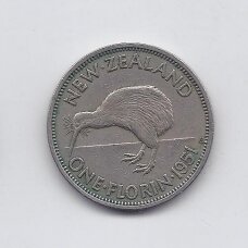 NAUJOJI ZELANDIJA 1 FLORIN 1951 KM # 18 VF NAUJOJI ZELANDIJA 1 FLORIN 1951 KM # 18 VF