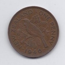NEW ZEALAND 1 PENNY 1946 KM # 13 VF NEW ZEALAND 1 PENNY 1946 KM # 13 VF